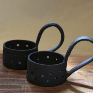 סט בתי נר - שחור